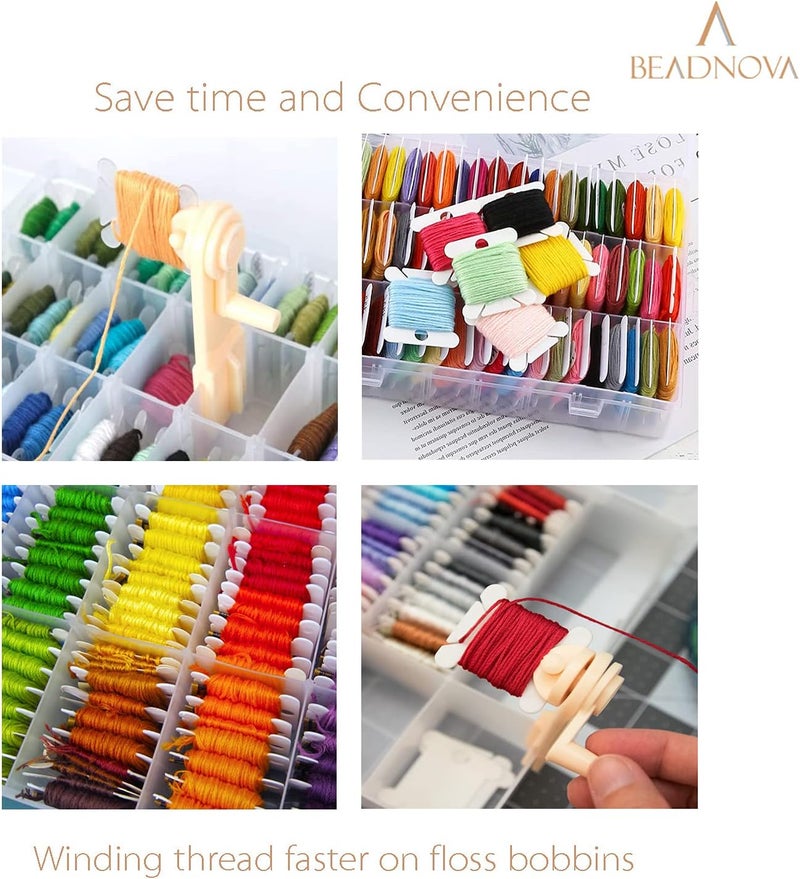 BEADNOVA Floss Bobbin Winder Embroidery Thread Floss Winder for Cross Stitch Thread Embroidery Crafting Sewing DIY - Image 5